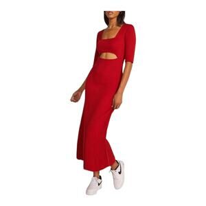 Favorite Daughter dress The Crush Cutout detail rib red Medium M